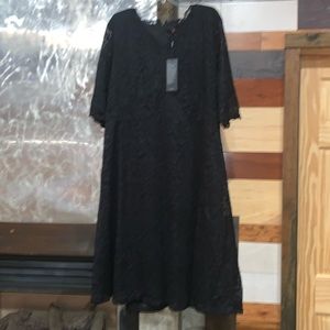 NWT Hanna Nikole size 24W lace black dress